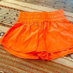 Free People Adorable shorts in Bright orange size medium
